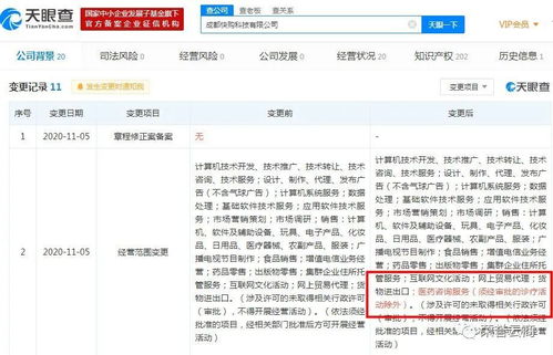 快手電商關聯(lián)公司經營范圍新增醫(yī)藥咨詢服務及軟件輔助設備