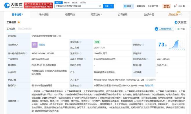 科大訊飛寧夏成立科技新公司，注冊(cè)資本1000萬加碼區(qū)域市場布局